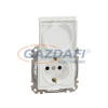 SCHNEIDER SDD211023 ÚJ SEDNA 2P+F csatlakozóaljzat biztonsági zsaluval, csapófedeles, csavaros bekötés, 16A, IP44, fehér