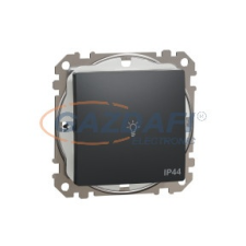 SCHNEIDER SDD214132 ÚJ SEDNA Egypólusú nyomó lámpajellel, rugós bekötés, 10A, IP44, antracit villanyszerelés