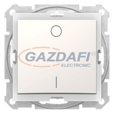 SCHNEIDER SDN0200323 SEDNA Kétpólusú kapcsoló, rugós bekötés, 10AX, IP44, krém villanyszerelés