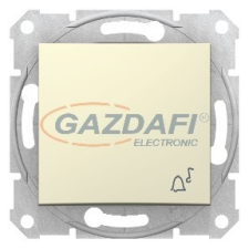 SCHNEIDER SDN0800147 SEDNA Egypólusú nyomó csengőjellel, rugós bekötés, 10A, bézs villanyszerelés