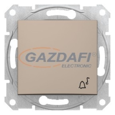 SCHNEIDER SDN0800168 SEDNA Egypólusú nyomó csengőjellel, rugós bekötés, 10A, titánium villanyszerelés