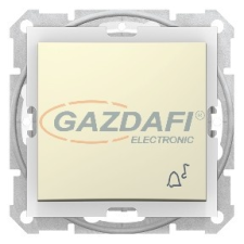 SCHNEIDER SDN0800347 SEDNA Egypólusú nyomó csengőjellel, rugós bekötés, 10A, IP44, bézs villanyszerelés