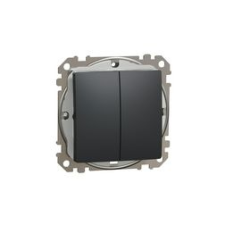 SCHNEIDER SednaÚj 105 2x1P csillárkapcsoló betét adapterrel antracit süllyesztett rugós IP44 Schneider - SDD214105 villanyszerelés