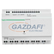 SCHNEIDER SR2E201BD 20 I/O, 6 analóg bemenet, relés, óra, 24VDC villanyszerelés