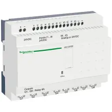 SCHNEIDER SR2E201BD 20 I/O, 6 analóg bemenet, relés, óra, 24VDC villanyszerelés