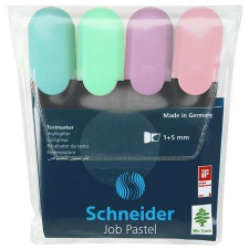 SCHNEIDER Szövegkiemelő készlet, 1-5 mm, "Job Pastel", 4 különböző pasztell szín filctoll, marker
