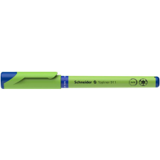 SCHNEIDER Tűfilc, 0,4 mm, cserélhető betétes, újrahasznosított tolltest, SCHNEIDER "Topliner 911", kék filctoll, marker