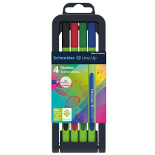 SCHNEIDER Tűfilc készlet, 0,4 mm,  "Line-Up", 4 különböző szín filctoll, marker
