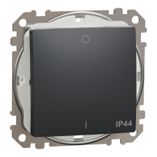 SCHNEIDER ÚJ SEDNA Kétpólusú kapcsoló, rugós bekötés, 10AX, IP44, antracit villanyszerelés