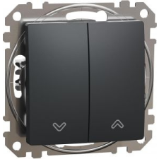 SCHNEIDER ÚJ SEDNA Redőnykapcsoló, rugós bekötés, 10AX, antracit villanyszerelés