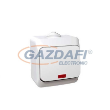 SCHNEIDER WDE000571 CEDAR PLUS Keresztkapcsoló, jelzőfénnyel, IP44, fehér villanyszerelés