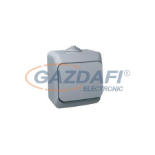 SCHNEIDER WDE000610 CEDAR PLUS Egypólusú kapcsoló, IP44, szürke (101) villanyszerelés