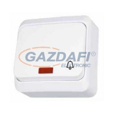 SCHNEIDER WDE001015 PRIMA Egypólusú nyomó csengőjellel, jelzőfényes 10A, fehér villanyszerelés