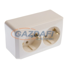 SCHNEIDER WDE001148 PRIMA 2x2P+F csatlakozóaljzat, 16A, krém villanyszerelés