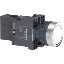 SCHNEIDER XA2EW31M1 Harmony Easy Series Ø22 Világító nyomógomb, fehér, 220…230V AC, 1NO villanyszerelés