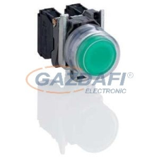 SCHNEIDER XB4BP31 Gumisapkás nyomogomb, zöld, N/O villanyszerelés