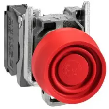 SCHNEIDER XB4BPS42EX ATEX D nyomógomb, fém, 1NC, piros, színes védőspkával villanyszerelés