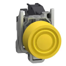 SCHNEIDER XB4BPS51GEX Harmony ATEX DG komplett nyomógomb, Ø22, beépített védősapkás, 1NO, sárga villanyszerelés