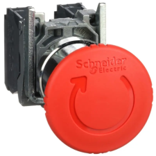 SCHNEIDER XB4BS8445 Komplett vészgomb, forgatós, N/O+N/C villanyszerelés