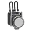 SCHNEIDER XB4BW21B5 Harmony komplett fém nyomógombos LED tesztlámpa, Ø22, 24VAC/DC, fehér