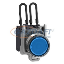 SCHNEIDER XB4BW26B5 Harmony komplett fém nyomógombos LED tesztlámpa, Ø22, 24VAC/DC, kék villanyszerelés