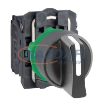 SCHNEIDER XB5AD33C0 Harmony komplett műanyag választókapcsoló, Ø22, 3 állású, 2NO, szürke körgyűrű villanyszerelés