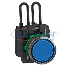 SCHNEIDER XB5AW26G5 Harmony komplett műanyag nyomógombos LED tesztlámpa, Ø22, 110/120VAC, kék villanyszerelés