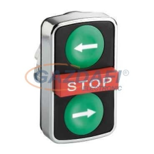 SCHNEIDER ZB4BA73133 Kettősfejű nyomógomb, fém villanyszerelés