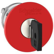 SCHNEIDER ZB4BS94420 Kulcsos Vészgombfej, átm:40mm, piros villanyszerelés