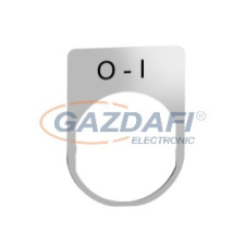 SCHNEIDER ZBYM2178 Harmony felirati tábla, 30x40 mm, fém, Ø22 készülékekhez, gravírozott, O-I villanyszerelés