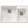 Schock BLANCO LEGRA 8 kétmedencés gránit mosogató, szifonnal, fehér, beépíthető