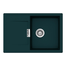 Schock Mono D-100 Cristadur Green Line Ivy gránit mosogatótálca, szifonnal, sötétzöld, beépíthető mosogatótálca