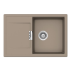 Schock Mono D-100 Cristadur Green Line Twilight gránit mosogatótálca, szifonnal, taupe szürke, beépíthető