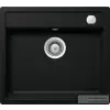 Schock Mono N-100 CRISTADUR® Puro 570 x 510 mm, gránit kompozit konyhai mosogató, intenzív fekete MONN100PUROSA