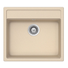Schock Nemo N-100 Cristalite Moonstone egymedencés gránit mosogató, szifonnal, bézs, beépíthető