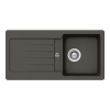 Schock Typos D-100S konyhai mosogatótálca Cristalite Moonstone 860 x 435 mm, gránit kompozit, megfordítható, hagyományos beépítés, aszfalt szürke, beépíthető