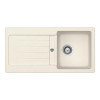 Schock Typos D-100S konyhai mosogatótálca Cristalite Moonstone 860 x 435 mm, gránit kompozit, megfordítható, hagyományos beépítés, vanilla, beépíthető