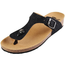 Scholl Gandia papucs - Fekete/multi gyógypapucs