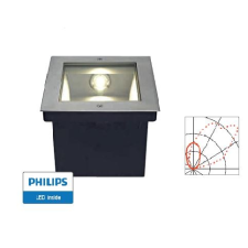 Schrack Technik DASAR LED SQUARE aszimmetrikus rozsdam. acél 316 28W, 3000K, IP67 kültéri világítás