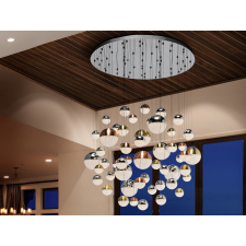 Schuller SPHERE réz-króm LED függesztett lámpa (SCH-794691B) LED 55 izzós IP20 világítás