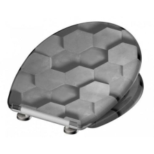  Schütte WC-ülőke, soft close, Grey Hexagons fürdőkellék