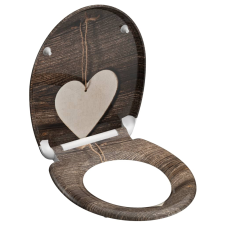 SCHÜTTE WOOD HEART duroplast WC-ülőke lágyan záródó gyorskioldással (435107) szaniter