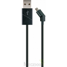 Schwaiger USB-A apa - MicroUSB-B apa Adat- és töltőkábel 1.2m - Fekete kábel és adapter