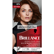 Schwarzkopf Brillance Intensiv krémhajfesték 874 Bársonybarna hajfesték, színező