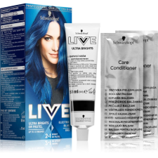 Schwarzkopf LIVE Ultra Brights or Pastel félig állandó hajfesték árnyalat 095 Electric Blue hajfesték, színező