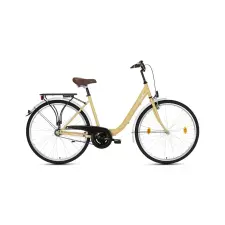 SCHWINN CSEPEL Csepel Budapest B 28-as városi női kerékpár, acél, 1s, 19-es vázméret, bézs city kerékpár