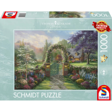Scmidt Spiele Puzzle 1000 db-os - HUmmingbird Cottage - Thomas Kinkade - Schmidt 59940 puzzle, kirakós