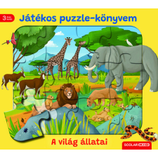 Scolar Játékos puzzle-könyvem: A világ állatai puzzle, kirakós