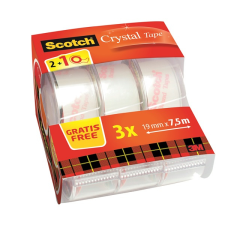  Scotch Crystal Clear 19mmx7,5m 2+1 ragasztószalag-adagoló adagoló