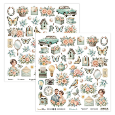 ScrapBoys Elizabeth Kivágóív Elements to cut 12&quot; (30 cm) 1 ív matrica